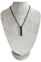 Stick Bar Necklace Black Color with Ball Chain - 3