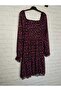 Chiffon long-sleeved midi boykare collar dress