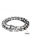 Stainless & Tarnish Resistant 316L Steel Bracelet with Ouroboros Dragon Design - 6