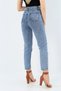 Roza Snow Blue Mom Jean High Waist Detail Boyfriend Jeans - 4