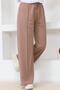 3042-1 Elastic Waisted Relaxed Cut Casual Trousers Mink - 2