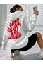 Unisex White Good Things Are Coming Printed Hooded Sweatshirt