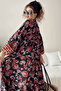 Women's Black Button Detailed Ethnic Authentic Casual Dress - 6