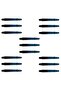 5 Set (15 PCS) 48mm, Blue-Black, Polycarbonate Transparent Dart Shaft-shaft