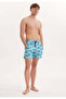 Light Blue Shark Printed Regular Fit Men's Swim Shorts Wmpattern - 2