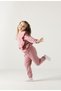 winter thick cotton ruffle detailed girl's bottom top suit - 2