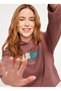 Hooded Collar Dusty Rose Women's Sweatshirt 241 Lcf 241008   Zaye Dried Gul - 5