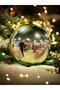 Large Size Christmas Ball Gold Shiny 20 cm Cute Ball Ornament Christmas Decor Hangable with Rope