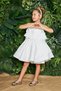 white short pearls girl's evening dress - 5