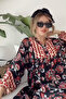 Women's Black Button Detailed Ethnic Authentic Casual Dress - 4