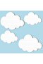 CHILDREN'S ROOM 4-PIECE CLOUD WALL DECORATION CHILDREN'S ROOM WALL STİCKER - 2