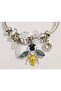 Stainless Non-Tarnish Steel Charm Bracelet with Bee Design Adds Value to Your Style with Elegance - 3