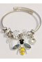 Stainless Non-Tarnish Steel Charm Bracelet with Bee Design Adds Value to Your Style with Elegance - 7