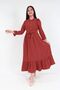 Young Girl Aerobin Linen Fabric Full Length Hijab Dress Gilet - 3