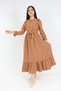 Young Girl Aerobin Linen Fabric Full Length Hijab Dress Gilet - 2