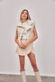 Removable Sleeve Fur Suede Nude Coat - 3