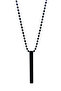 Stick Bar Necklace Black Color with Ball Chain