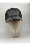 100% Leather Handmade Unisex Inner Lined Adjustable Size Velcro 8 Piece Leather Hat - 3