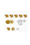 50 Set Magnetic Bag Snaps on Knitted Bag GOLD Color - 18 mm diameter - 5