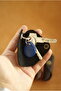 Genuine Leather Handmade Keychain - Flip Cover - Black -1 Piece - 2