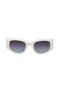 Hm 1607 C3 Geometric White Women's Sunglasses - 2