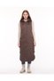 Women's Hooded Slit Detailed Long Filling Vest - 2