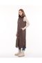Women's Hooded Slit Detailed Long Filling Vest - 4