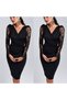 Long Sleeve Tulle Cut Double Breasted Mini Dress - 3