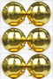 Set of 6 8 cm Christmas Gold Pine Tree Ornaments Gold Shiny Large Size Cute Ball Ornament New Year Glass Tree Ball - 3
