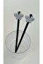 stone butterfly double black stick bun buckle pencil buckle - 3