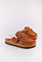 Women's Softie Brown Suede Furry Flat Slippers - 5