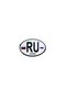 Custom Crests for Tagers Oval RU Russia Flag Aluminum Crest Sticker