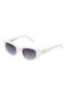 Hm 1607 C3 Geometric White Women's Sunglasses