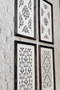 Modern Patterned 4-Piece Painting Set, 3 mm Mdf, Black Wooden Frame, Uv Printing - 3