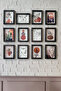 Boho Pattern Set of 12, 3 mm Mdf with Black Wood Frame, Uv Printed - 3