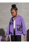 Children's Energetic Printed Oversize Hooded Cardigan Hoodie - 3