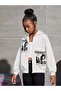 Children's Energetic Printed Oversize Hooded Cardigan Hoodie - 4