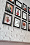 Boho Pattern Set of 12, 3 mm Mdf with Black Wood Frame, Uv Printed - 4