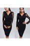 Long Sleeve Tulle Cut Double Breasted Mini Dress - 2