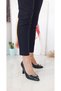 Black Goblet High Heel Stone Patterned Women's Stiletto - 6
