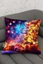 New Year's Themed Pine Tree Patterned Colorful Digital Printed Decorative Pillow and Cushion Cover - 3