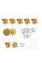 20 Set Magnetic Bag Snaps on Knitted Bag GOLD Color - 18 mm diameter - 7