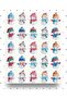 Cute Snowmen Sticker Set 3,2x4,2cm Christmas Snowman Sticker Decal Label NSTI0107
