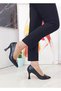 Black Goblet High Heel Stone Patterned Women's Stiletto - 3