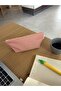Orange Gingham Washable Zippered Single Eye Cloth Pen Holder Pencil Case Wallet Makeup Bag - 2