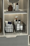 2-Piece Large Size Luxury Basket Kitchen Organizer Bathroom Organizer Wire Basket Metal Organizer Fruit Basket - 3