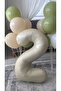 2 Years Old 74 cm Cream Number Foil Balloon Large Size - 2