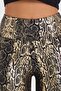 Women's Black with Gold Foil Pattern High Waist Shaping / Sculpting Leggings - 3