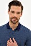 Navy Blue Slim Fit Polo Neck T-Shirt - 2