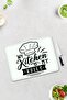 My Kitchen My Rules خلفية بيضاء - لوح تقطيع زجاجي (30 سم × 40 سم) - 2